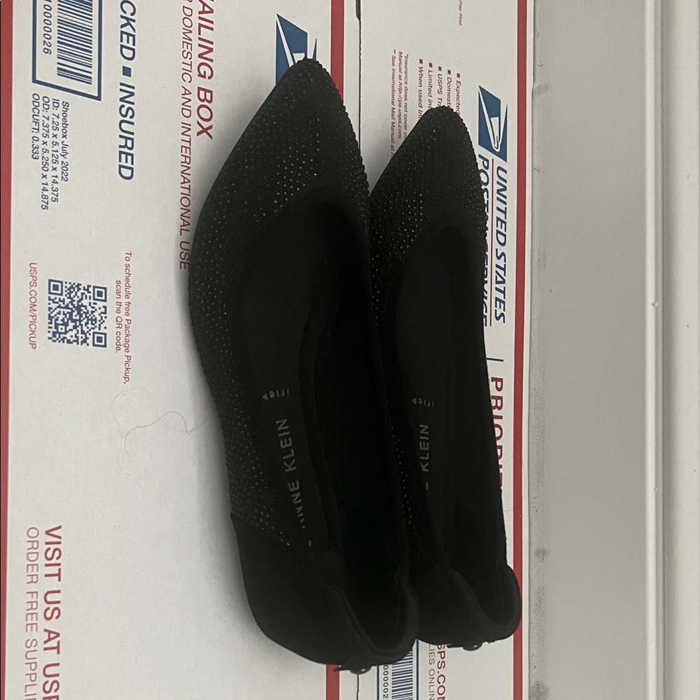 Anne Klein Women's Black Flats with Studded Detail